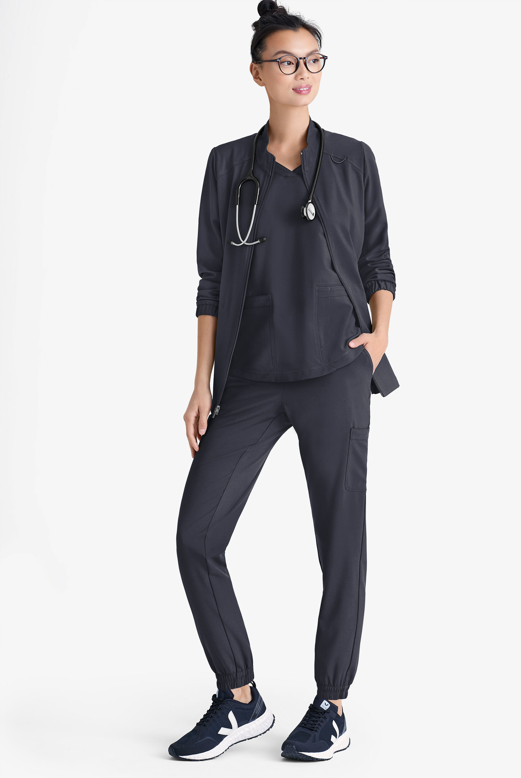 Grey's Anatomy Evolve Virtue Women's 3-Pocket Zip Front Grey's Anatomy Evolve Virtue Women's 3-Pocket Zip Front