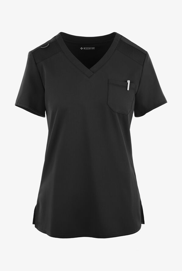 Med Couture Touch 1 Pocket Tuck In Scrub Top, Nursing Scrubs