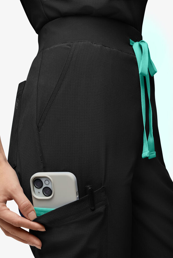 Easy Stretch EcoGrid Adela Women's 6-Pocket Jogger - Onyx Black - 3