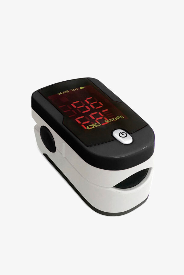 Prestige Two-Tone Fingertip Pulse Oximeter - Black/White - 1