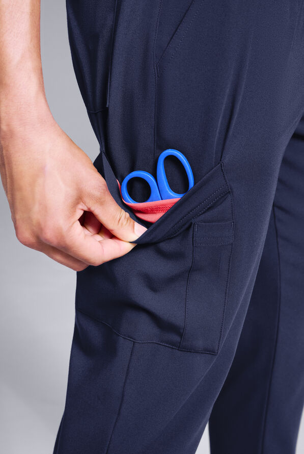 Pantal&oacute;n m&eacute;dico Hypothesis S-R Shift Ready estilo cargo con piernas rectas y 8 bolsillos para hombre - Navy - 3