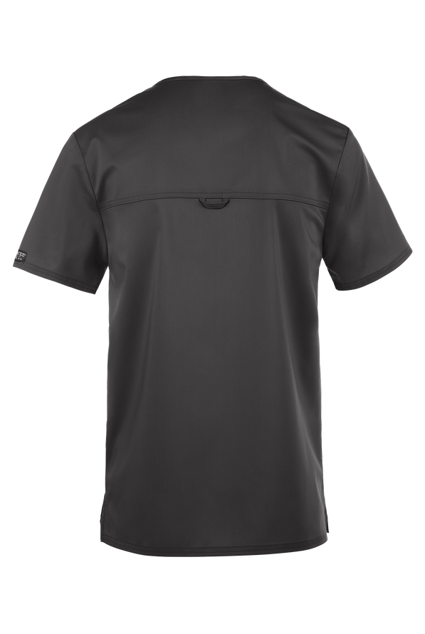 Cherokee Workwear Revolution Men's 1-Pocket STRETCH V-Neck Scrub Top - Pewter - 2