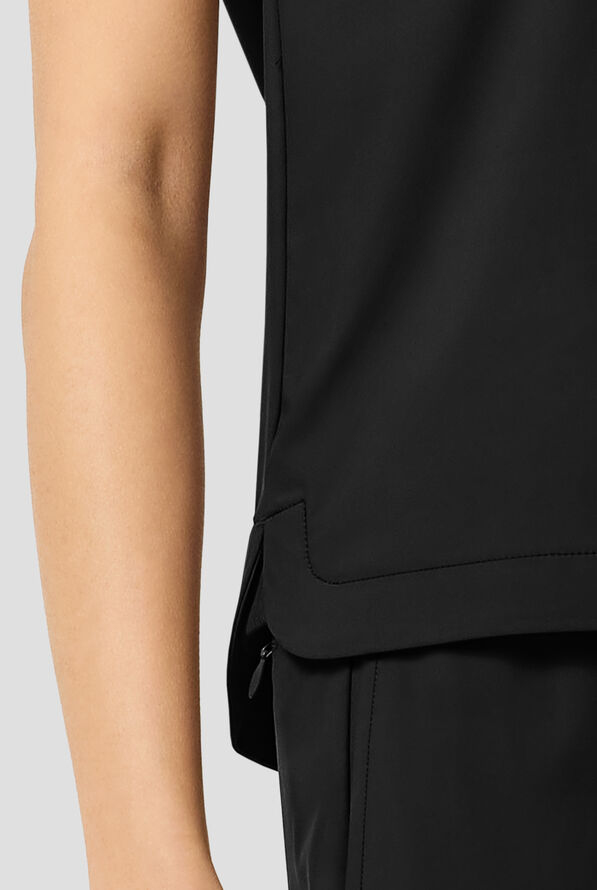 Blusa m&eacute;dica Infinity PURSUIT STRETCH con mangas dolm&aacute;n y 1 bolsillo para mujer - Black - 3