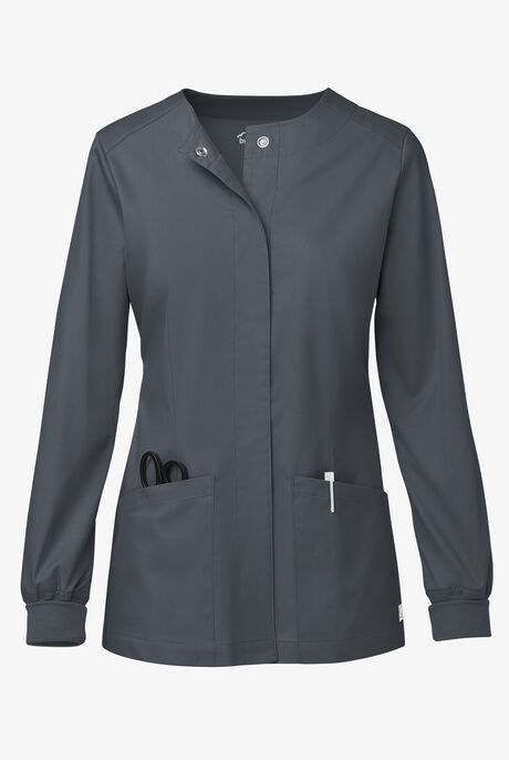 Chaqueta médica manga larga UA Butter-Soft STRETCH con botones a presión y 2 bolsillos para mujer