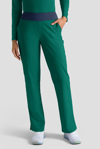 Pantalón médico UA Butter-Soft STRETCH estilo yoga con cintura de punto tejido y 4 bolsillos para mujer