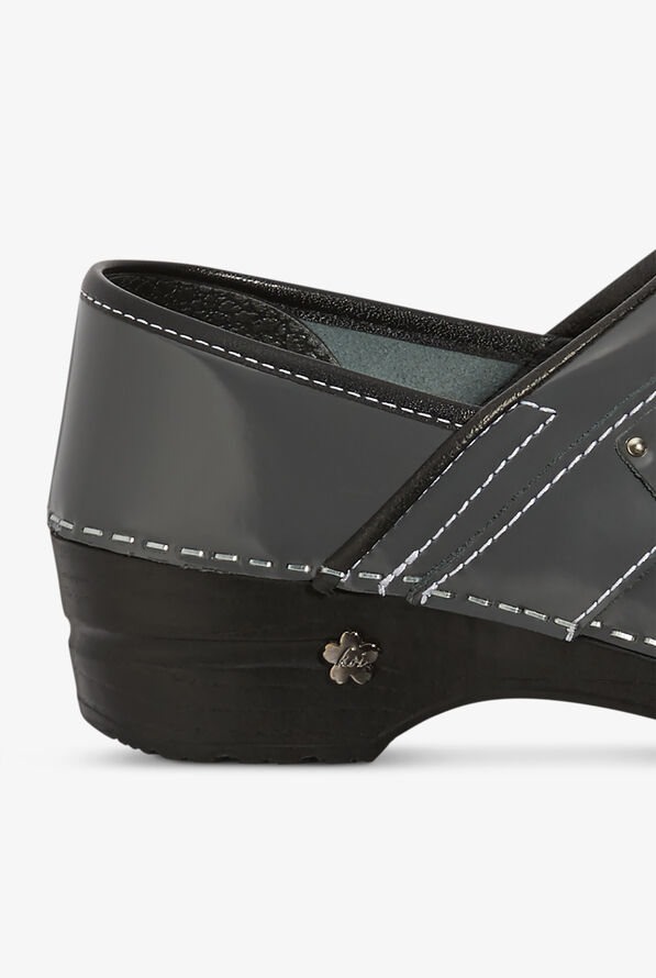 koi by Sanita Women’s Professional Lindsey Patent Leather Nursing Clogs - Steel Patent - 4