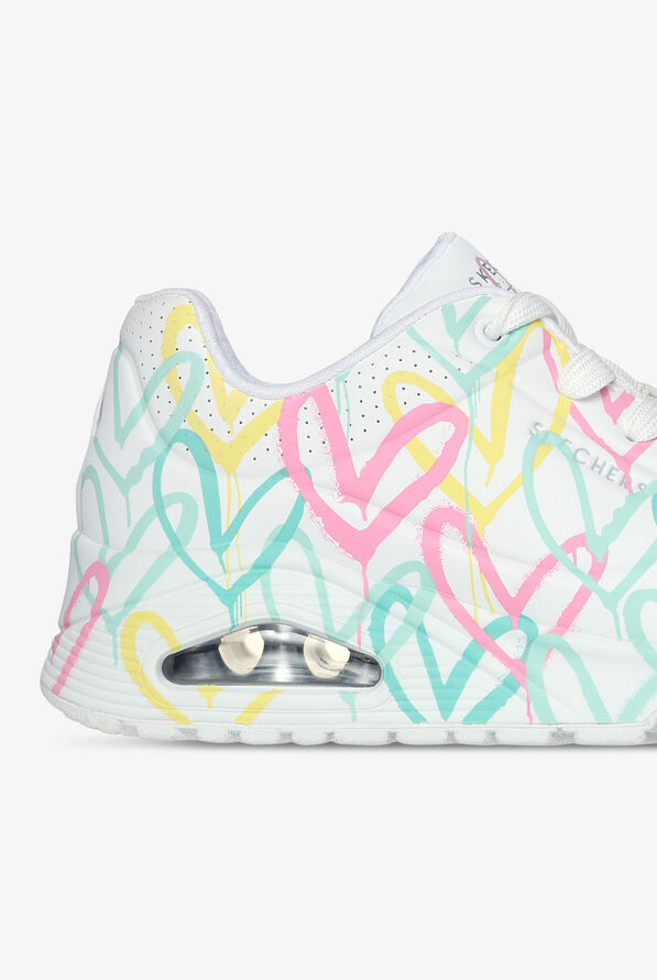 Skechers Street Women's UNO CHANGED LOVE White Athletic Lace Up Nursing Shoes - null - 4