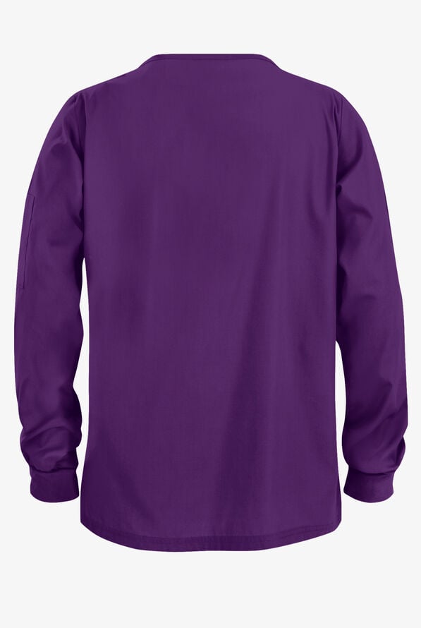 Blusa médica unisex Butter-Soft Core by UA™ con mangas largas y 5 bolsillos - Eggplant - 3