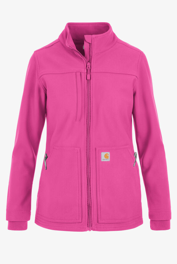 Chaqueta m&eacute;dica Carhartt Force Rugged Flex de felpa con 3 bolsillos para mujer - Electric Fuchsia - 1