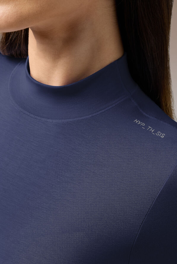 Camiseta médica manga larga Hypothesis Inner K STRETCH de punto tejido con cuello de imitación para mujer - Navy - 3