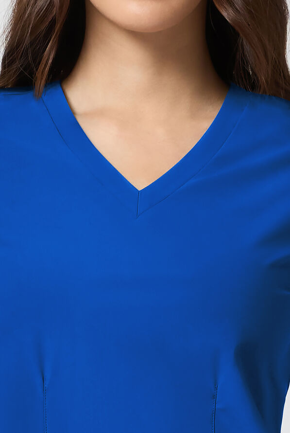 Infinity Pursuit Women's 3-Pocket STRETCH V-Neck Scrub Top - Royal - 3