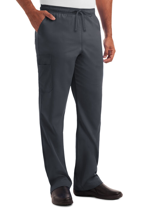 Strictly Scrubs Men's 6-Pocket Cargo Scrub Pants - Pewter - 1