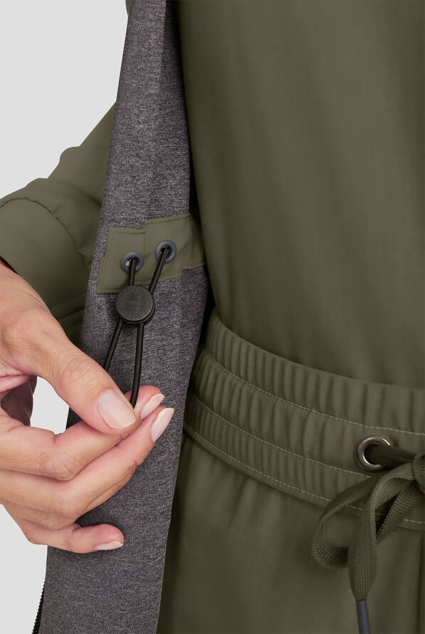 Healing Hands Quest Women's 4-Pocket STRETCH Zip Front Utility Scrub Jacket - Olive - 3