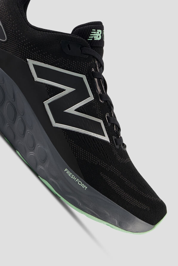 New Balance Women's Fresh Foam 680 Waterproof Black/Lab Green Athletic Lace Up Shoes - null - 3