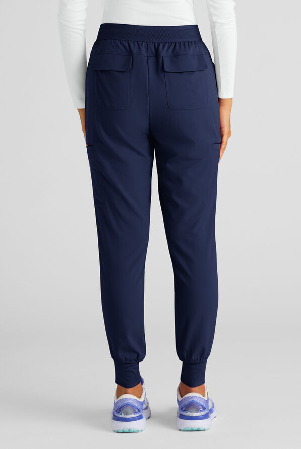 Pantalón médico Grey's Anatomy by Barco Emerge Rylee STRETCH de tiro medio estilo jogger con 6 bolsillos para mujer - Indigo - 2