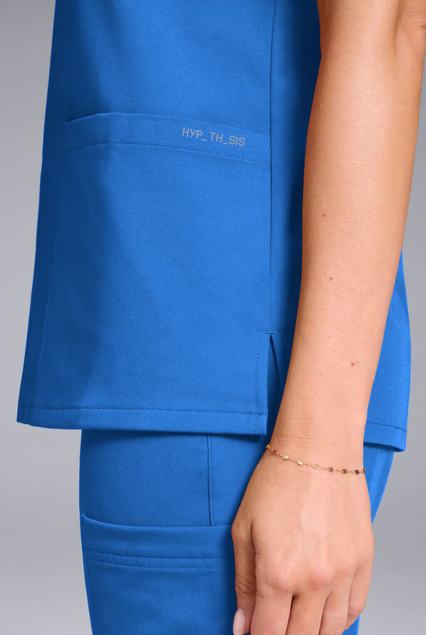 Hypothesis Women's Base 3 Pocket V-Neck Scrub Top - Royal - 5