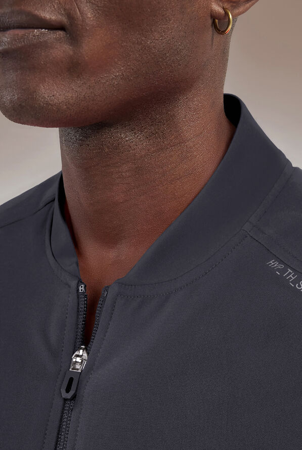 Hypothesis Omni Men's 3-Pocket Zip Front Scrub Jacket - Pewter - 6