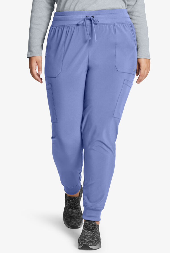 Pantalón médico Dickies EDS Essentials estilo cargo jogger con 6 bolsillos para mujer - Ceil Blue - 1