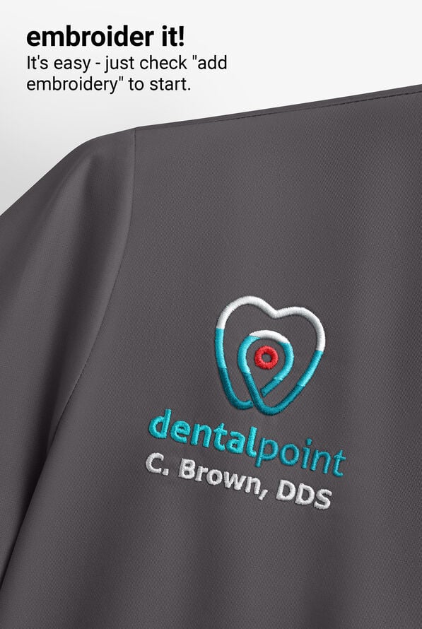 koi Next Gen Superhuman Women's 2-Pocket STRETCH Dolman Sleeve Scrub Top - Charcoal - 6