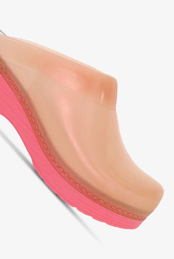 Dansko Women's Sonja Coral Translucent Nursing Clogs - null - 3