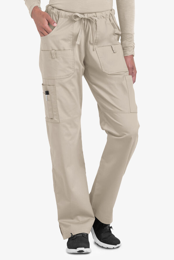 Pantalón médico UA Butter-Soft STRETCH con 8 bolsillos para mujer - Warm Sand - 1