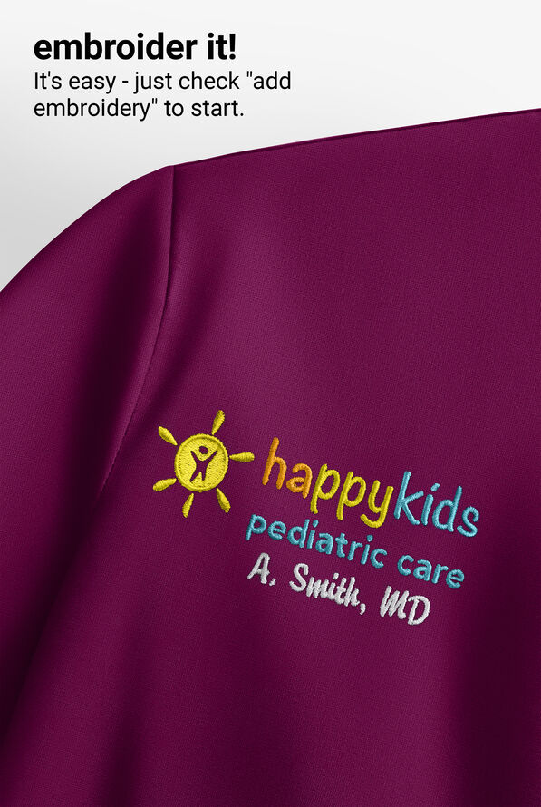 Cherokee Flexibles Women's 2-Pocket Sporty V-Neck Scrub Top - Wine - 5