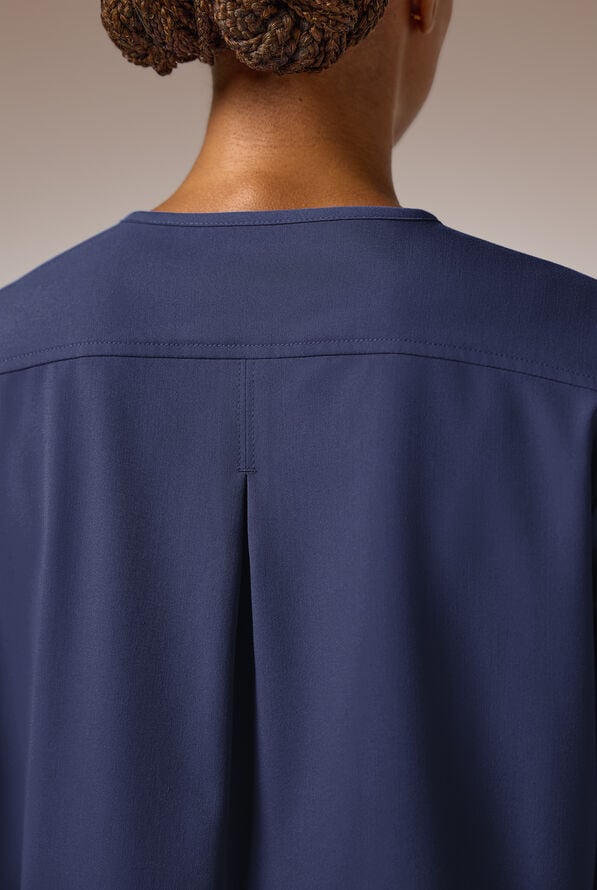 Blusa m&eacute;dica Hypothesis STRETCH estilo t&uacute;nica con 2 bolsillos para mujer - Navy - 3