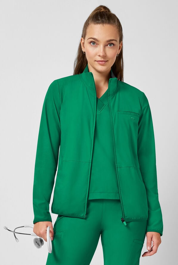 Chaqueta m&eacute;dica abrigada Infinity PURSUIT STRETCH con cremallera y 3 bolsillos para mujer - Retro Green - 3