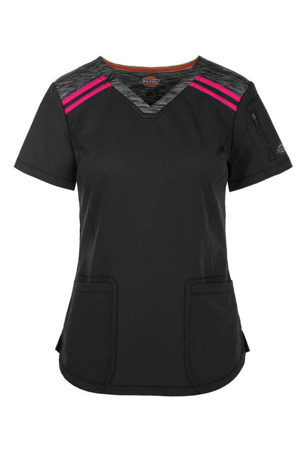 Dickies Dynamix VNeck Melange Scrub Top Uniform Advantage