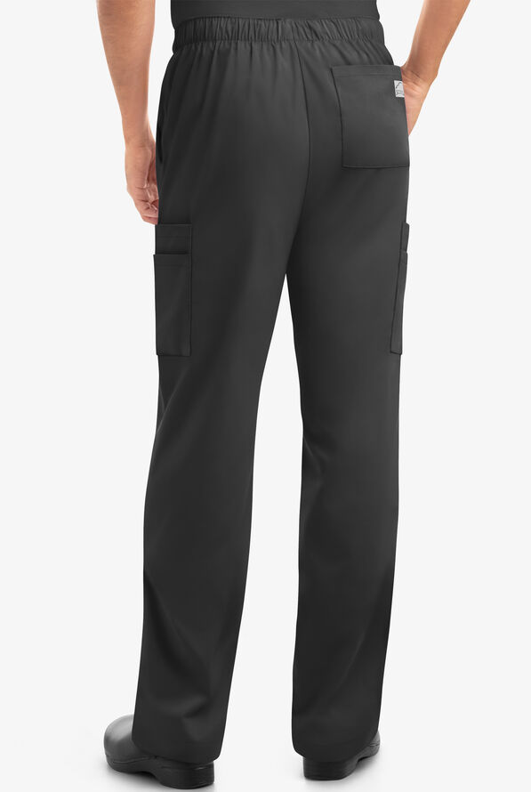 Pantal&oacute;n m&eacute;dico Butter-Soft STRETCH estilo cargo con piernas rectas y 9 bolsillos para hombre - Black - 3