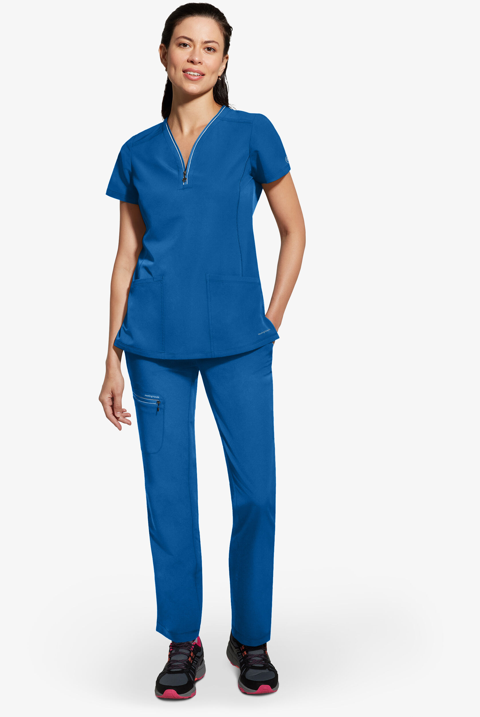 Healing Hands 360 Nisha Women's 6-Pocket STRETCH Rib Knit