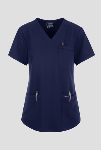 Blusa m&eacute;dica Cherokee Workwear Originals Ultra con cuello en V y 3 bolsillos para mujer