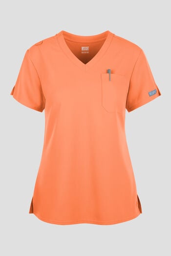 Med Couture Insight Women's 1-Pocket Tuck In V-Neck Scrub Top