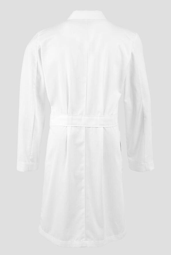 Bata de laboratorio White Swan Meta de sarga con botones de nudo y 3 bolsillos para hombre - White - 3