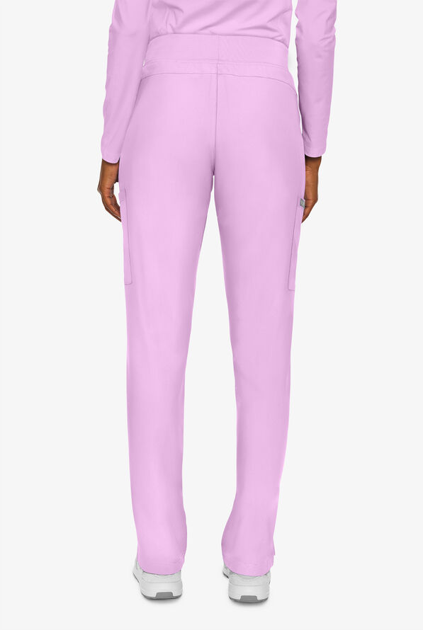 Med Couture Insight Women's 4-Pocket Zipper Cargo Pocket Scrub Pants - Lilac - 4