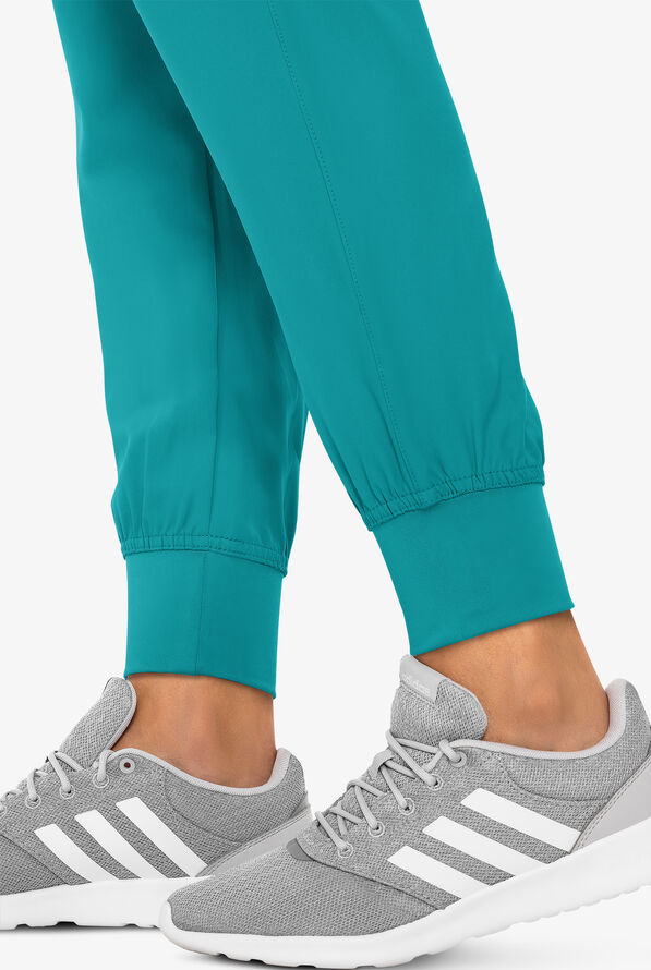 Med Couture Insight Women's 6-Pocket Cargo Jogger Scrub Pants - Teal - 3