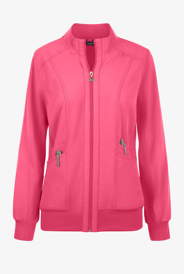 Chaqueta médica heartsoul Break On Through STRETCH con cuello alto y 4 bolsillos para mujer - Flamingo - 1