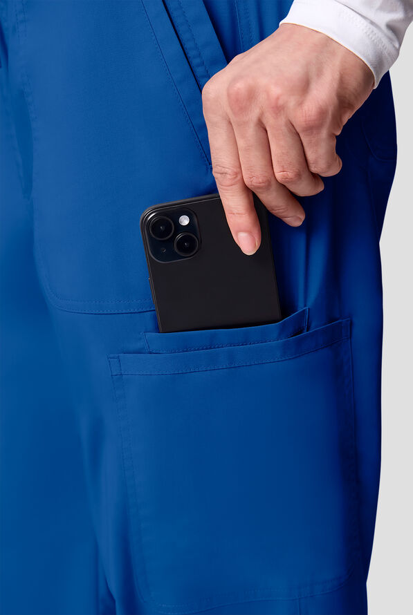 Cherokee Workwear Revolution Men's 12-Pocket STRETCH Drawstring Straight Pants - Royal - 3