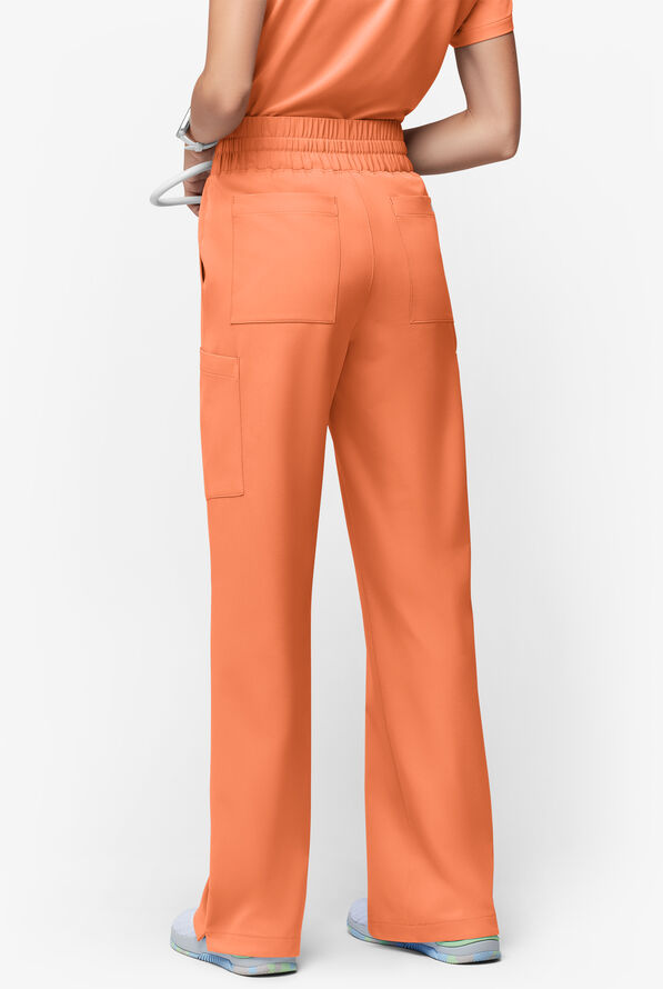 ReSurge Crystal Women's 7-Pocket High Waisted Wide Leg Pant - Tall - Coral Haze - 4