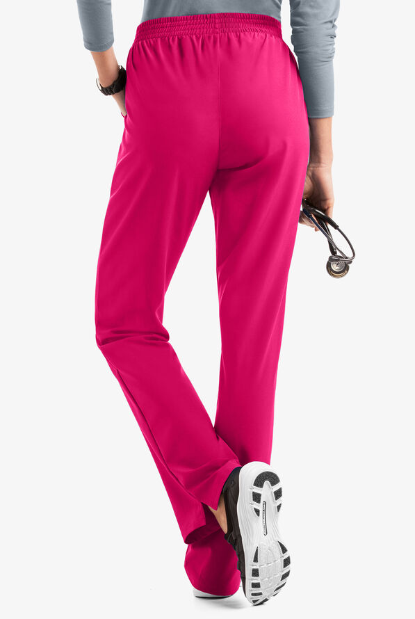 Easy STRETCH Alana Women's 2-Pocket Pull On Scrub Pants - Petite - Flirt - 2