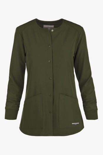 Skechers by Barco Stability Women's 2-Pocket STRETCH Warm-Up Scrub Jacket