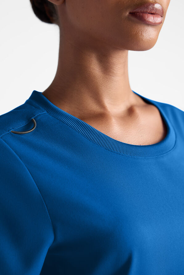 Blusa m&eacute;dica Grey's Anatomy by Barco Emerge STRETCH con cuello redondo y 1 bolsillo para mujer - Royal - 5