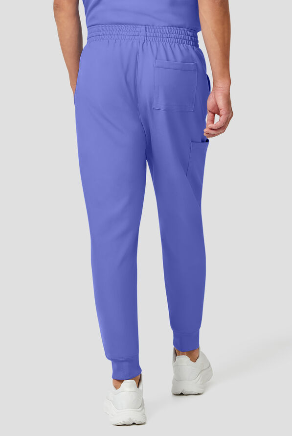 Pantal&oacute;n m&eacute;dico Cherokee Workwear Originals Ultra estilo jogger con cord&oacute;n y 4 bolsillos para hombre - Ceil Blue - 2