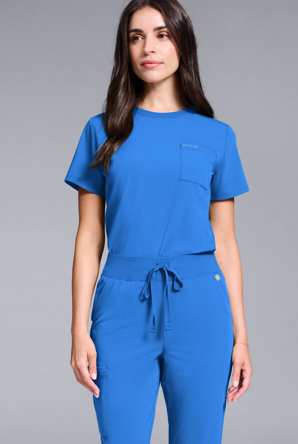 Hypothesis Women's Crew Neck & Jogger Scrub Set - Royal - 5