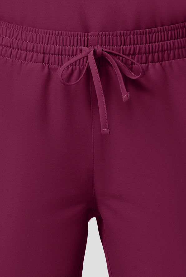 Cherokee Workwear Originals Ultra Women's 5-Pocket Drawstring Jogger Scrub Pants - Wine - 3