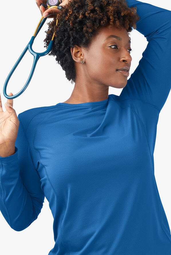 ReSurge Jade Women’s Long Sleeve Knit Underscrub - Royal - 2