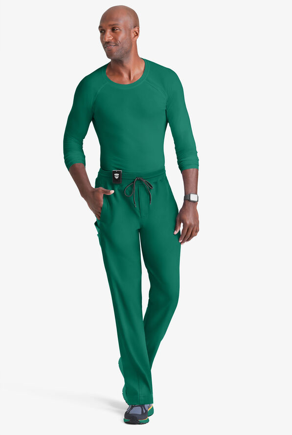 Grey's Anatomy by Barco Spandex STRETCH Hudson Men's 6-Pocket Slim Straight Cargo Scrub Pants - Hunter - 4