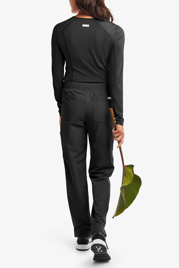 Butter-Soft Women's 13-Pocket Cargo Scrub Pants **Slightly IRREGULAR**&nbsp; - Petite - Black - 4