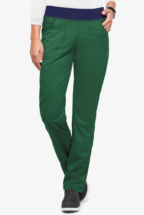 Pantalón médico UA Flex2 STRETCH tall estilo yoga con piernas rectas y 3 bolsillos para mujer - Hunter/Navy - 1