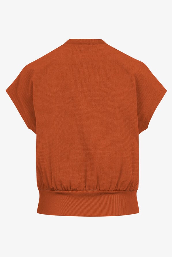 koi Solis Trinity Women's 1-Pocket STRETCH Banded Bottom Split V-Neck Scrub Top - Dark Copper - 2